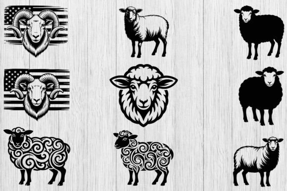 Download Sheep SVG Bundle, Farm Animal Clipart - Sheep Collection