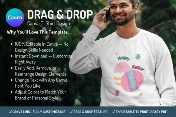 Download Canva T-Shirt Design Template - Easter - Design Collection