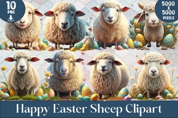 Download Happy Easter Sheep Clipart - Sheep Collection