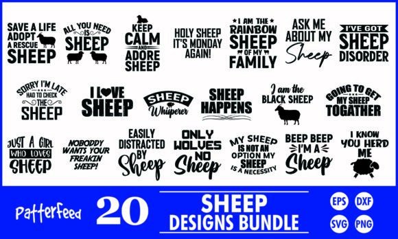 Download Sheep SVG Bundle, Sheep T-Shirt Designs - Sheep Collection