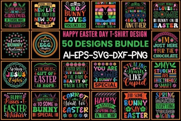 Download Happy Easter Day T-shirt  Designs Bundle - Design Collection