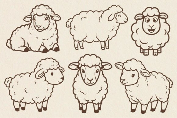 Download Sheep SVG Bundle | Farm Animal Lamb SVG. - Sheep Collection