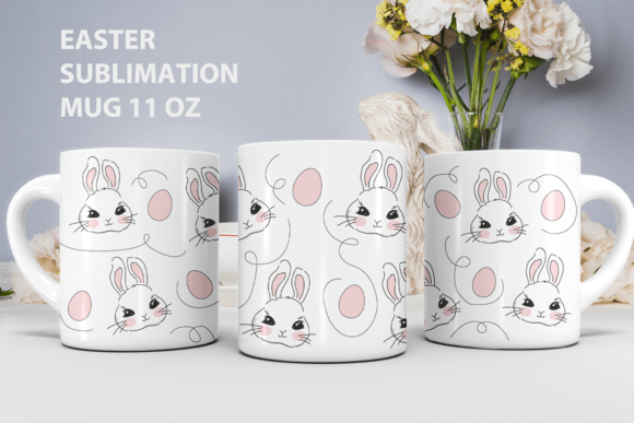 Download Easter Mug Wrap, Easter Bunny Mug Design - Design Collection