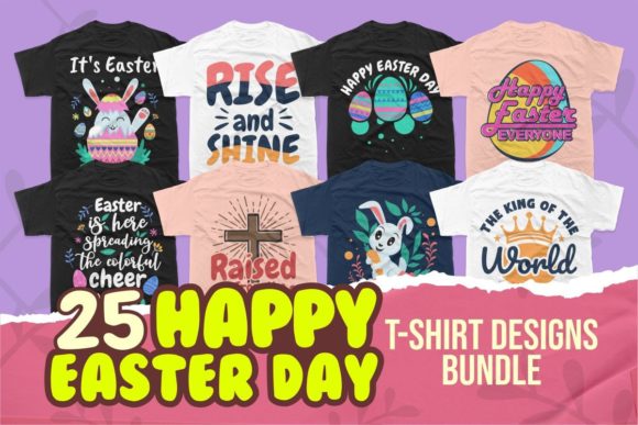 Download Happy Easter Day T-shirt Designs Bundle - Design Collection
