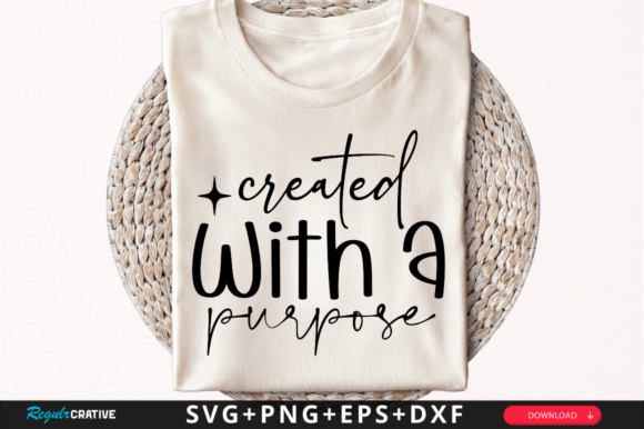 Download Created with a Purpose SVG Design - Design Collection