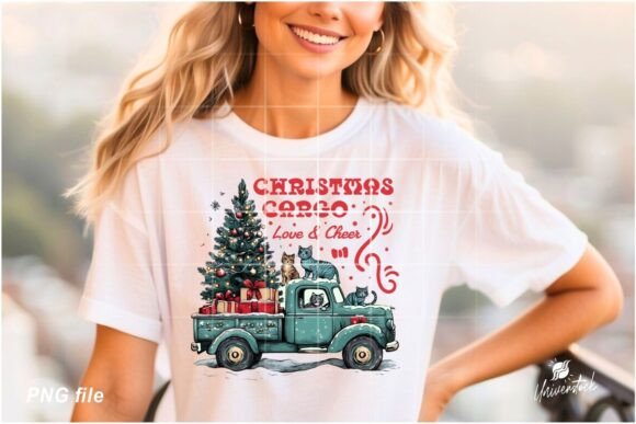 Download Christmas Cargo Vintage Truck Design - Design Collection