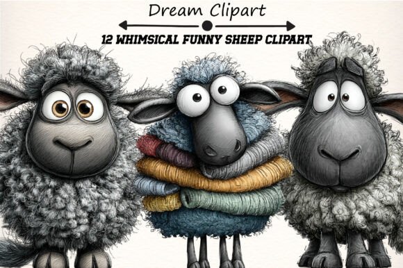 Download Whimsical Funny Sheep Clipart - Premium Resources