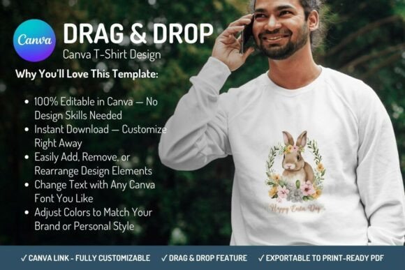 Download Canva T-Shirt Design Template - Easter - Design Collection