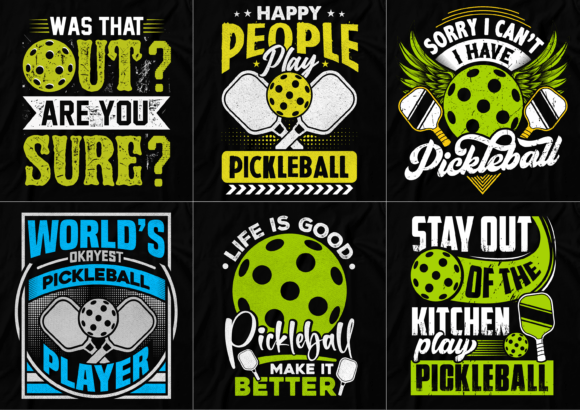 Download Pickleball T-shirt Design Bundle - Design Collection