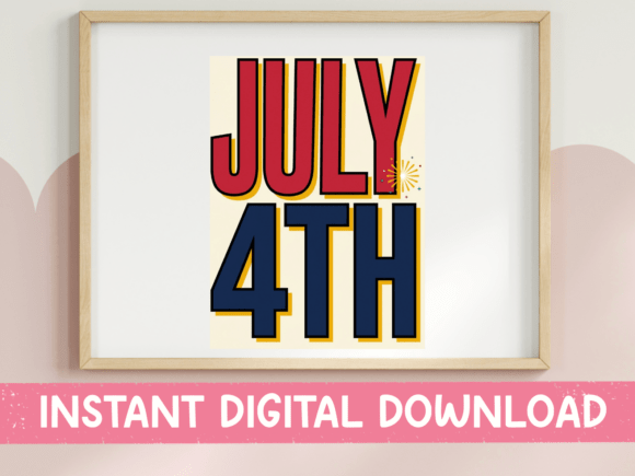 Download July 4th Retro Typography Design - Design Collection