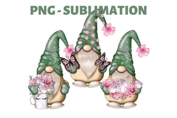 Download Floral Gnome Png | Sublimation Design - Design Collection