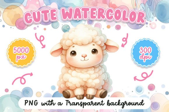 Download Cute Watercolor Sheep - Sheep Collection