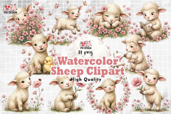 Download Watercolor Sheep Clipart PNG - Sheep Collection