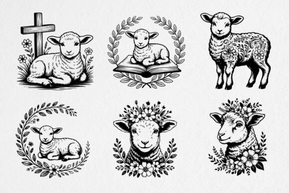 Download Floral Lamb SVG Bundle Christian Sheep - Sheep Collection