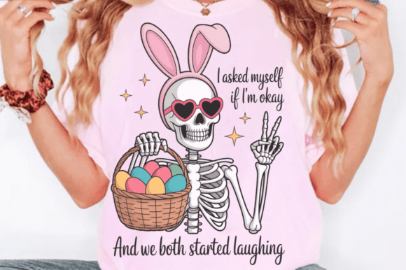 Download Okay Easter Skeleton Bunny PNG Design - Design Collection