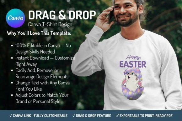 Download Canva T-Shirt Design Template - Easter - Design Collection