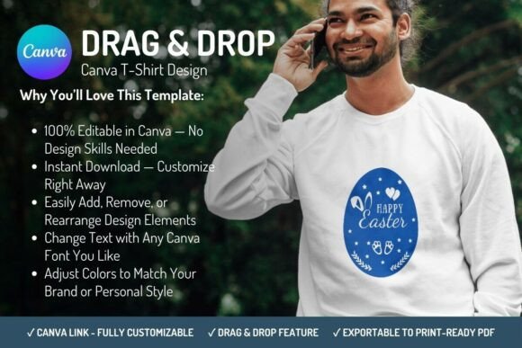 Download Canva T-Shirt Design Template - Easter - Design Collection