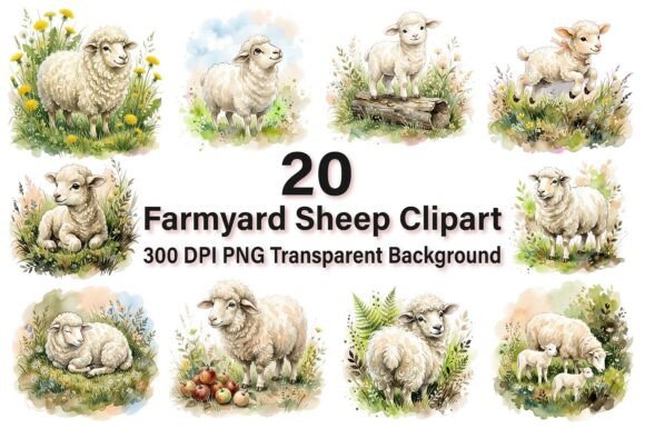 Download Cute Farmyard Sheep Clipart - Sheep Collection