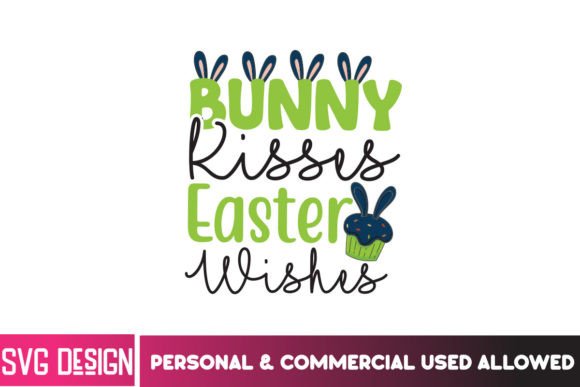 Download Bunny Kisses Easter Wishes SVG Design - Design Collection