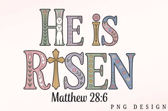 Download Easter He is Risen Christian PNG Design - Design Collection