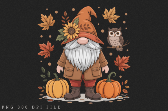 Download Trendy Fall Gnome PNG Design - Design Collection